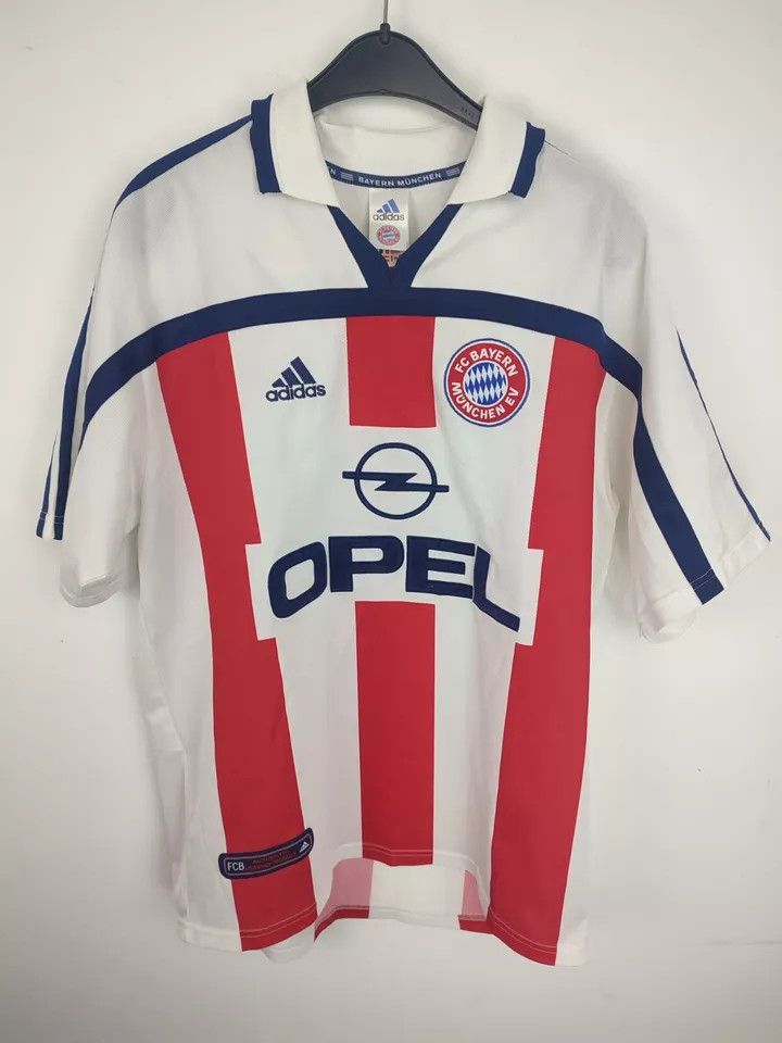 Adidas 2000-01 Bayern Munich Away FOOTBALL Kit SHIRT SOCCER Size US L / EU 52-54 / 3 - 11 Thumbnail