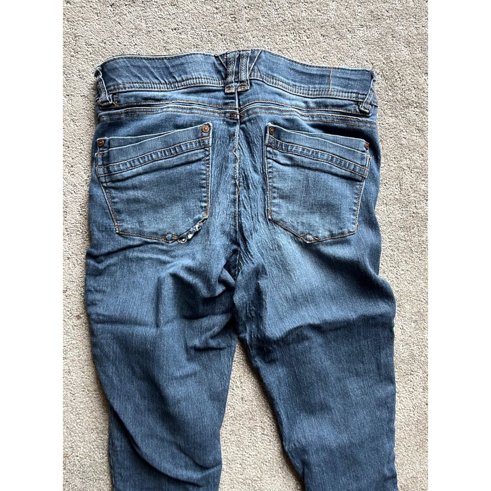 Vintage Democracy Jeans Skinny Pants 8 Blue Cotton Stretch Twill Ab Technology Pockets Regular Womens Size 30" / US 8 / IT 44 - 2 Thumbnail