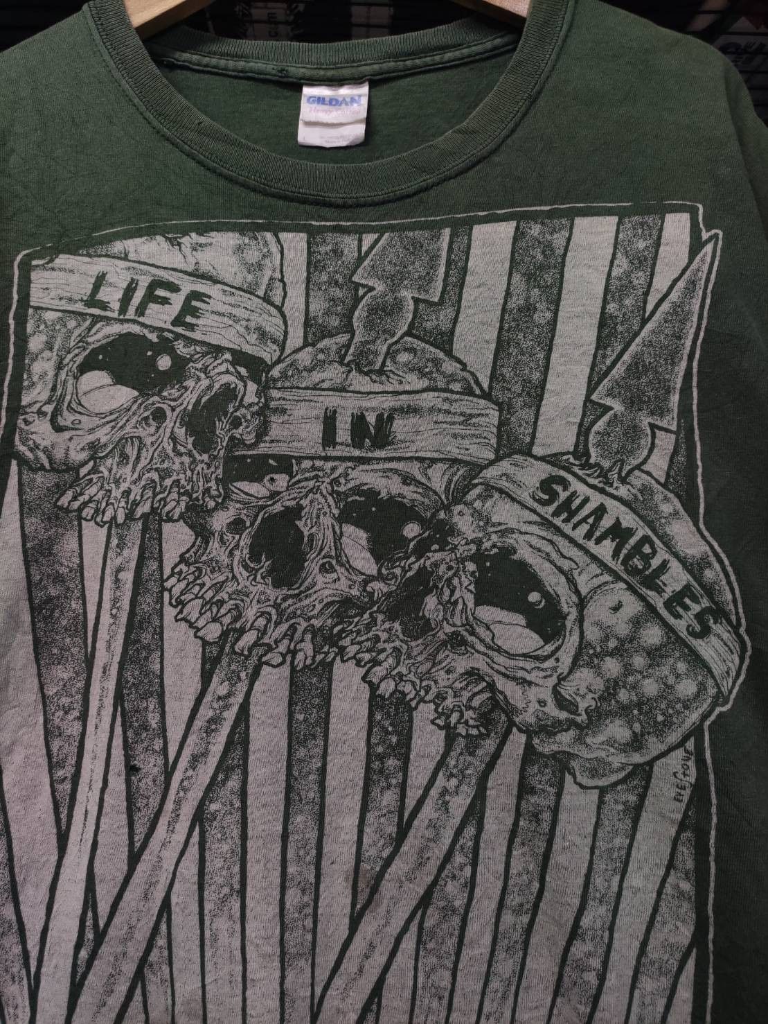 Band Tees Vtg 00's Cruel Hand "Life In Shambles" Singel Promo Pushead Size US L / EU 52-54 / 3 - 3 Thumbnail