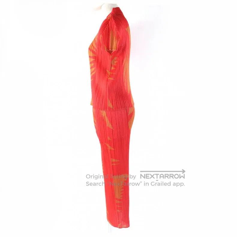 Issey Miyake Issey Miyake Orange Dress Size M / US 6-8 / IT 42-44 - 3 Thumbnail