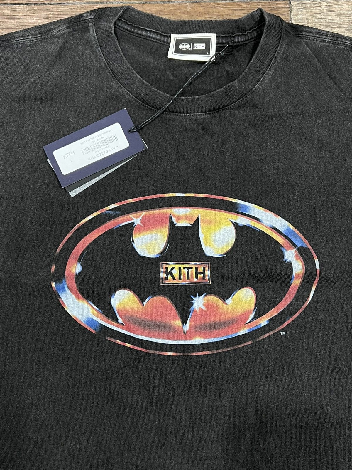Kith Kith X Batman Men’s Logo Vintage Tee Black Size Large w/Tags Size US L / EU 52-54 / 3 - 6 Thumbnail