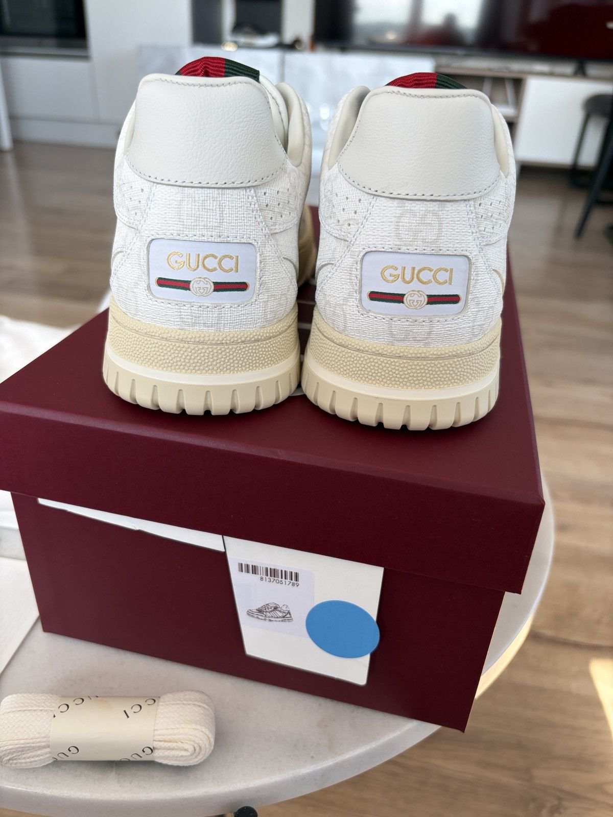 Gucci Gucci Re-Web GG canvas white Size US 7 / IT 37 - 8 Thumbnail