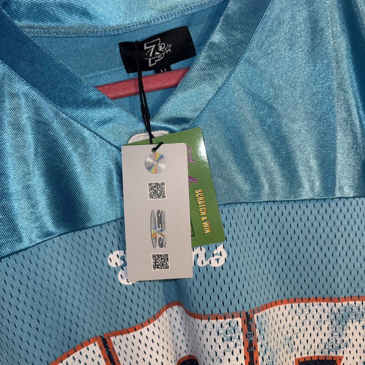 TRIPLE SEVENS Triple Sevens Palms Men’s Football Jersey Blue Mesh V-Neck Size US M / EU 48-50 / 2 - 3 Thumbnail