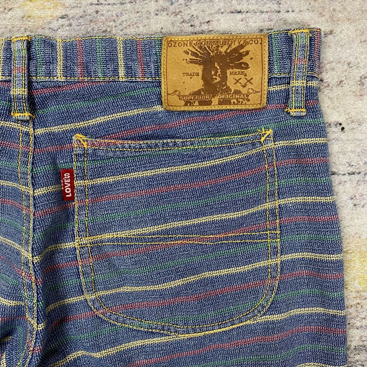Japanese Brand Ozone community stripe flared pants Size US 31 - 9 Thumbnail