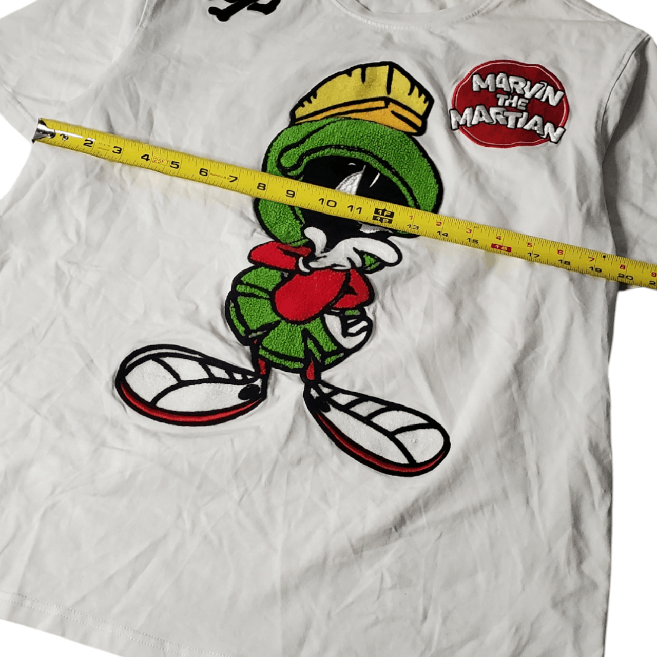Vintage ✅️Looney Tunes Martian Embroidered Chenille T-Shirt Size US M / EU 48-50 / 2 - 5 Thumbnail