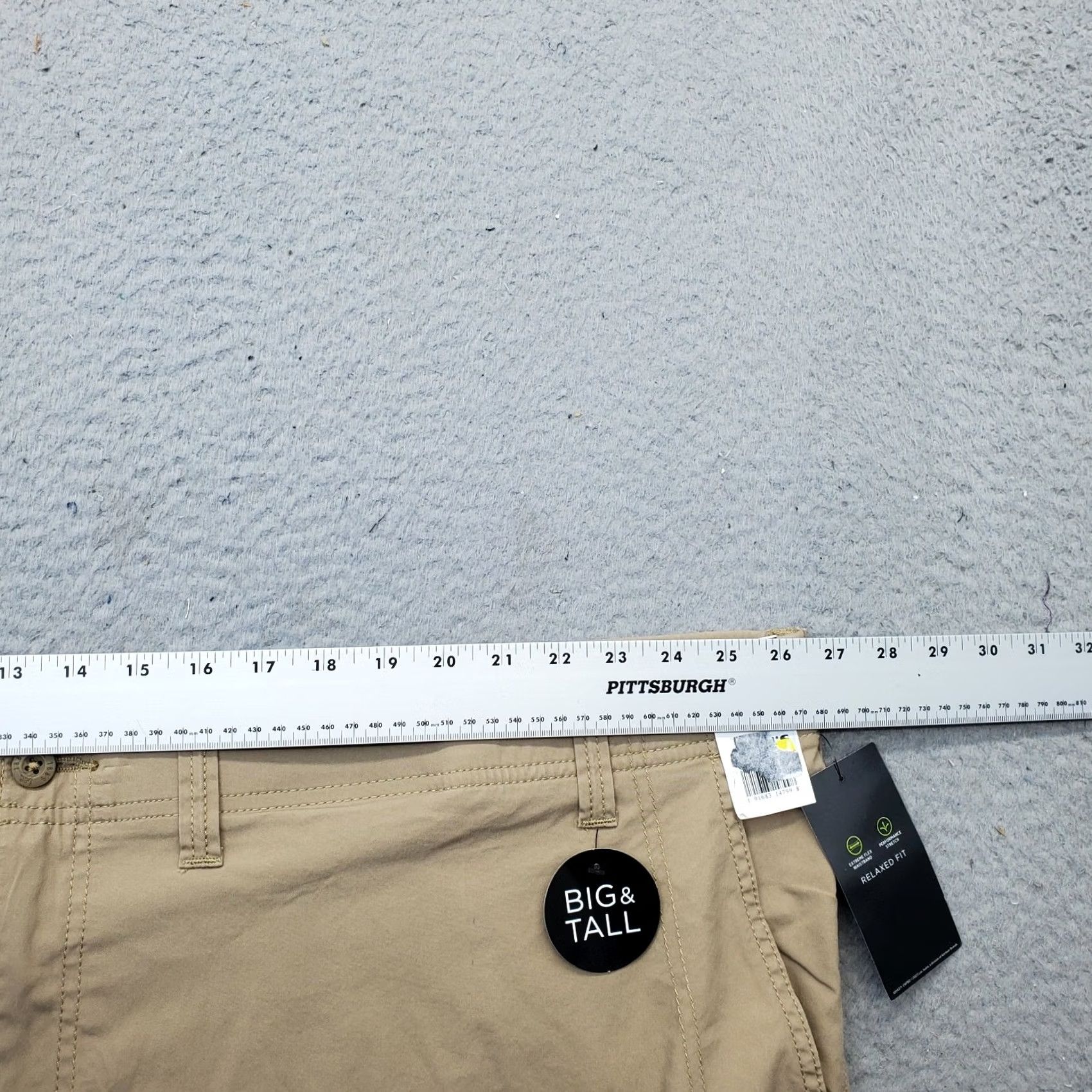 Lee Lee Mens 54 Brown Extreme Motion Cargo Shorts Relaxed Fit Waist 26.5" Inseam 10.25" Brown Cargo Pocket Cotton Shorts Size US 38 / EU 54 - 5 Thumbnail