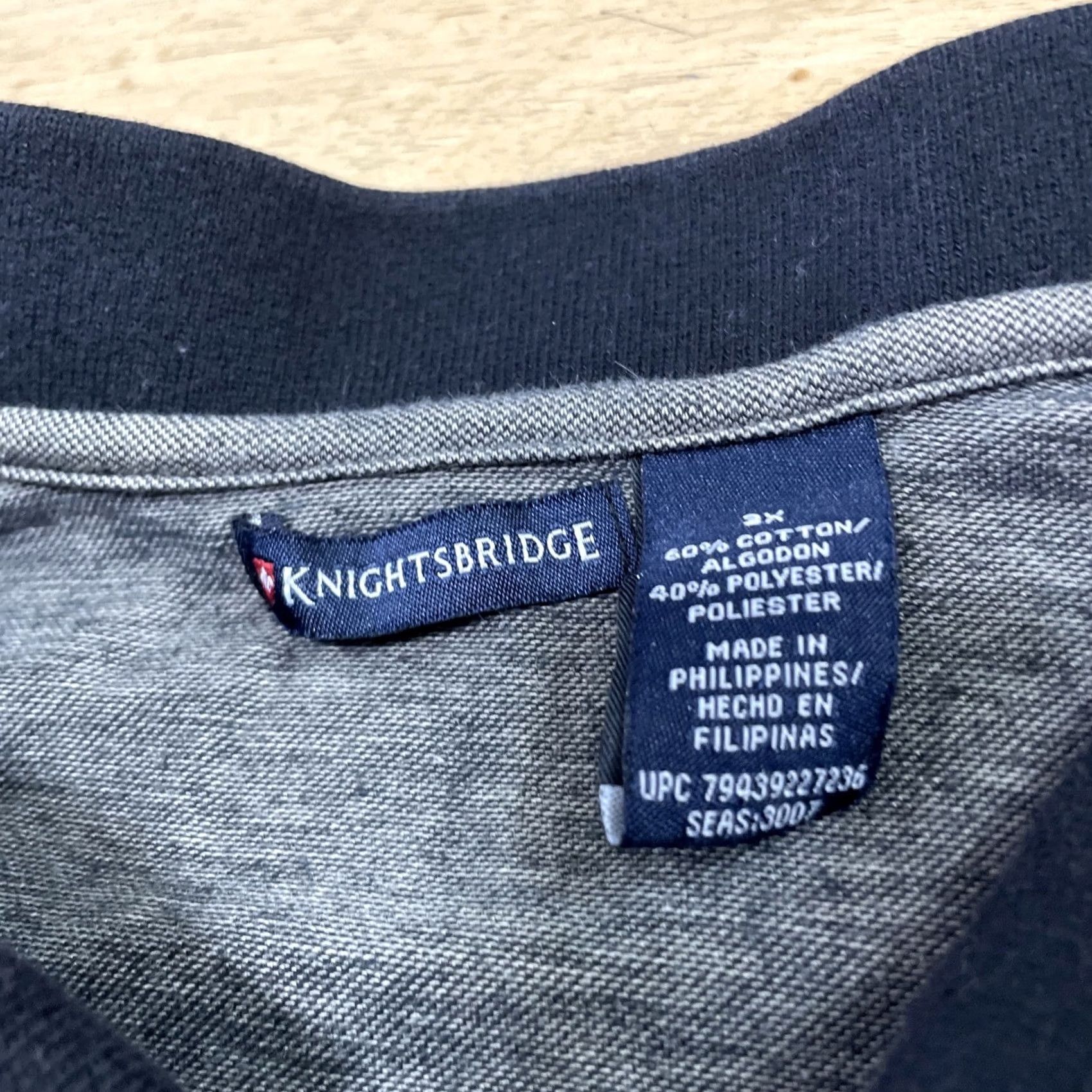 Vintage VINTAGE Knightsbridge Polo Shirt Men 3XL Gray Southwestern Aztec Red Stripe Shirt Polo Short Sleeve Knit Cotton Blend Geometric 90s Mens Size US XXL / EU 58 / 5 - 6 Thumbnail