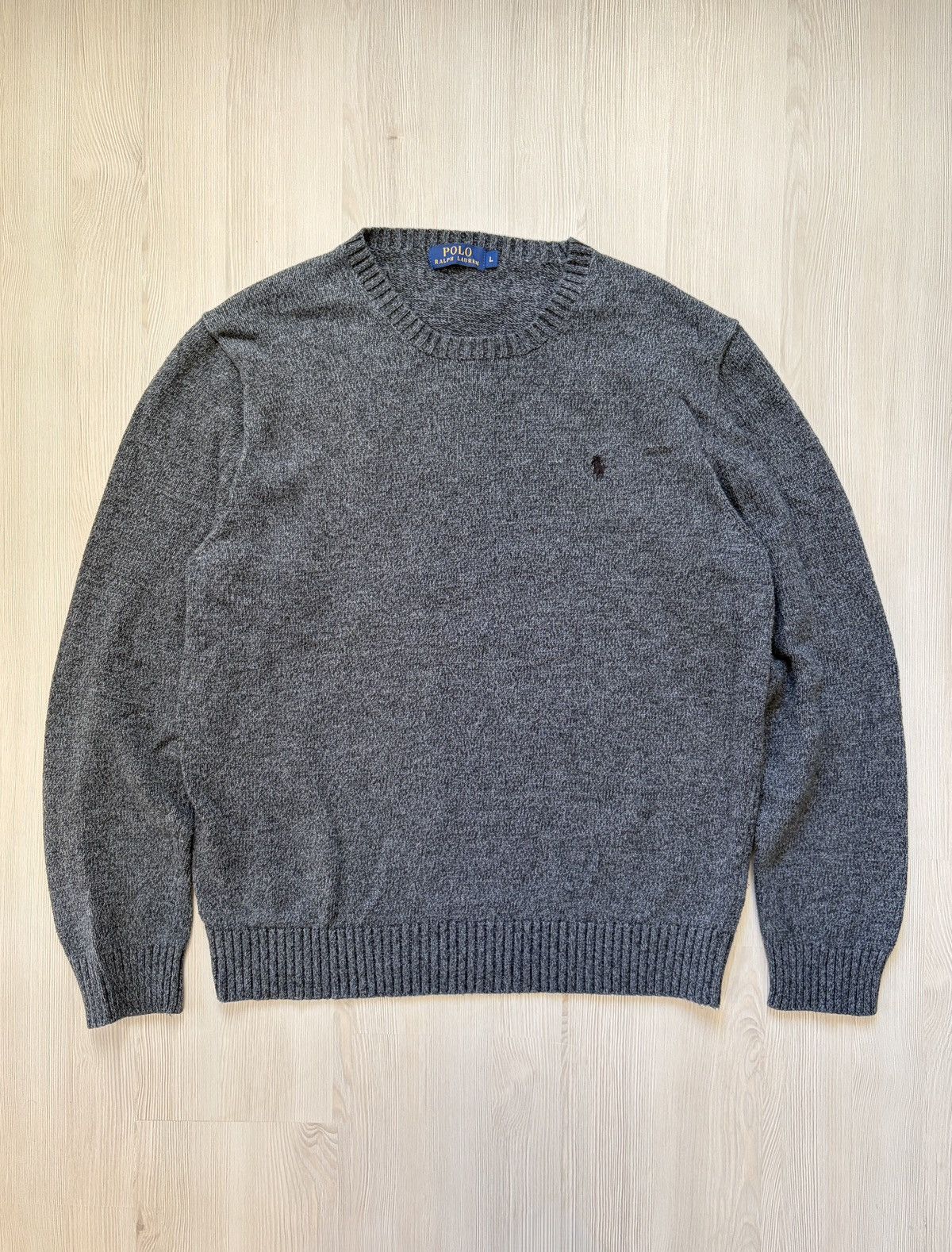 Polo Ralph Lauren Polo Ralph Lauren Cotton Salt&Pepper Sweater Size US L / EU 52-54 / 3 - 1 Thumbnail
