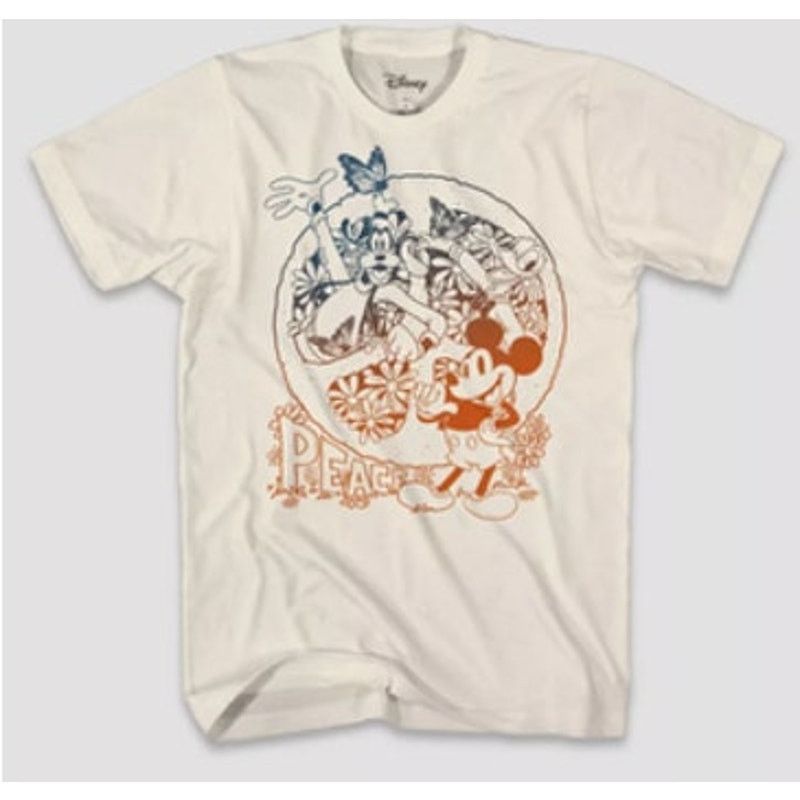 Disney Disney Mickey Mouse Goofy Peace Tee Shirt Large NWT Size L / US 10 / IT 46 - 1 Thumbnail