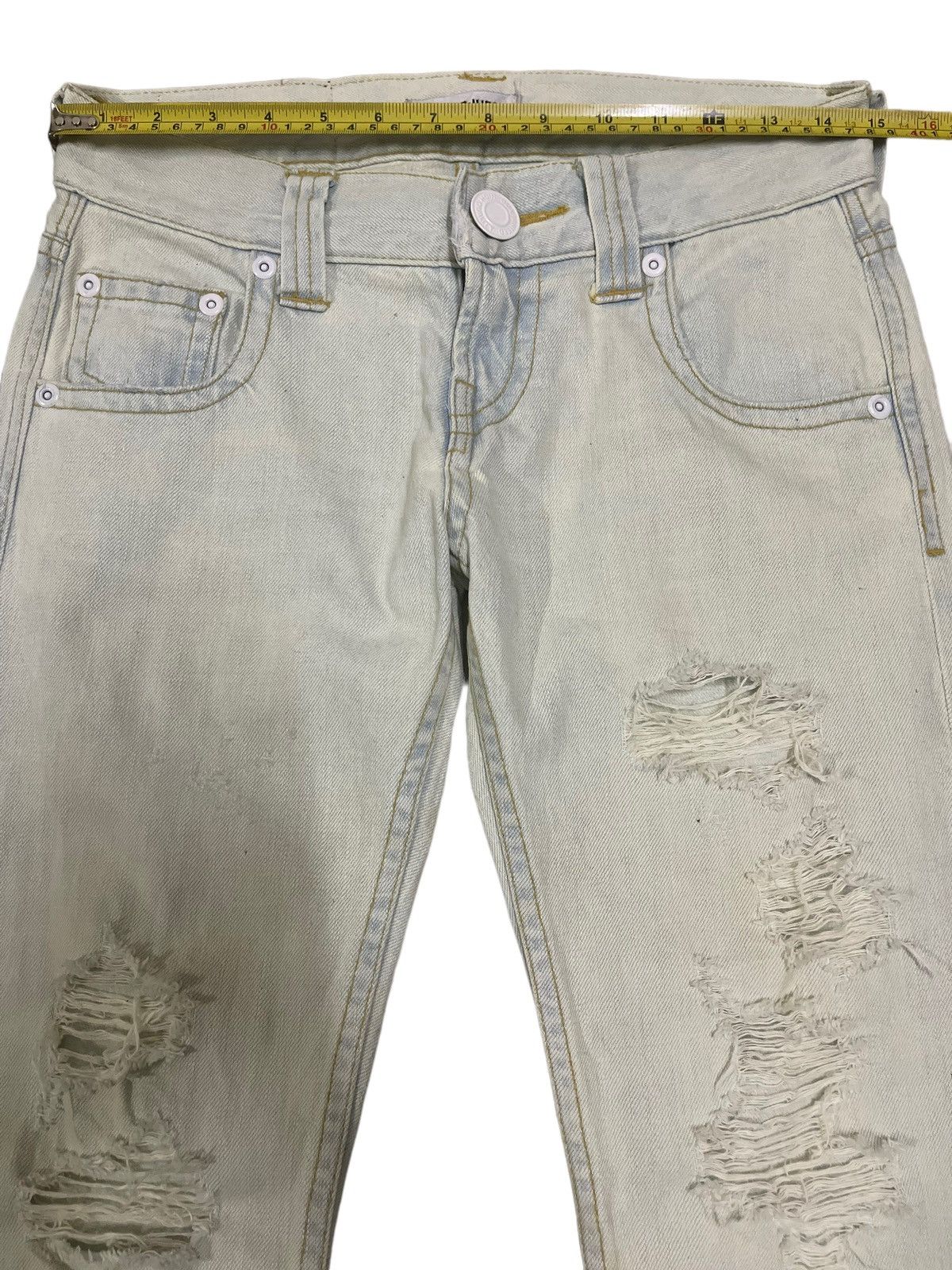 If Six Was Nine Vintage Japan Juriano Jurrie Distressed Style Flare Jeans Size US 30 / EU 46 - 11 Thumbnail