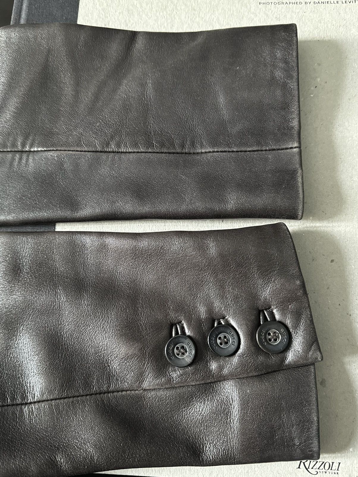 Gucci Gucci by Tom Ford Runway 1998 Leather fitted Jacket Size M / US 6-8 / IT 42-44 - 13 Thumbnail