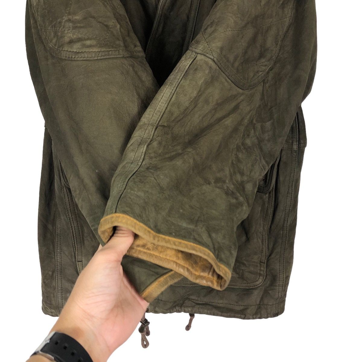 Timberland 🔥Vintage Genuine Leather Jacket Biker Timberland Bondage Size US S / EU 44-46 / 1 - 15 Thumbnail