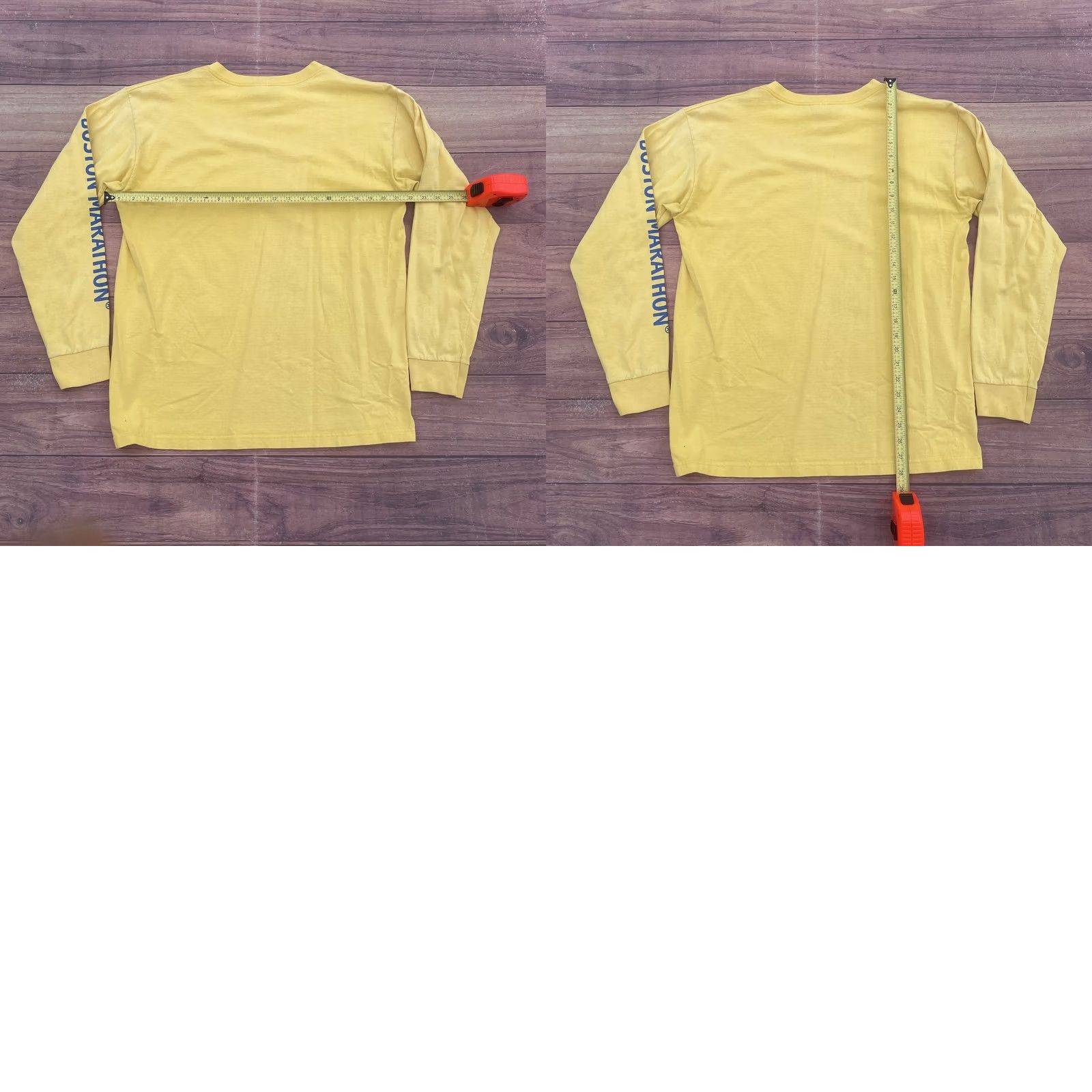 Adidas VINTAGE Adidas Boston Marathon 106th Spell Out 2002 Yellow Shirt Tee Mens L Size US L / EU 52-54 / 3 - 8 Thumbnail