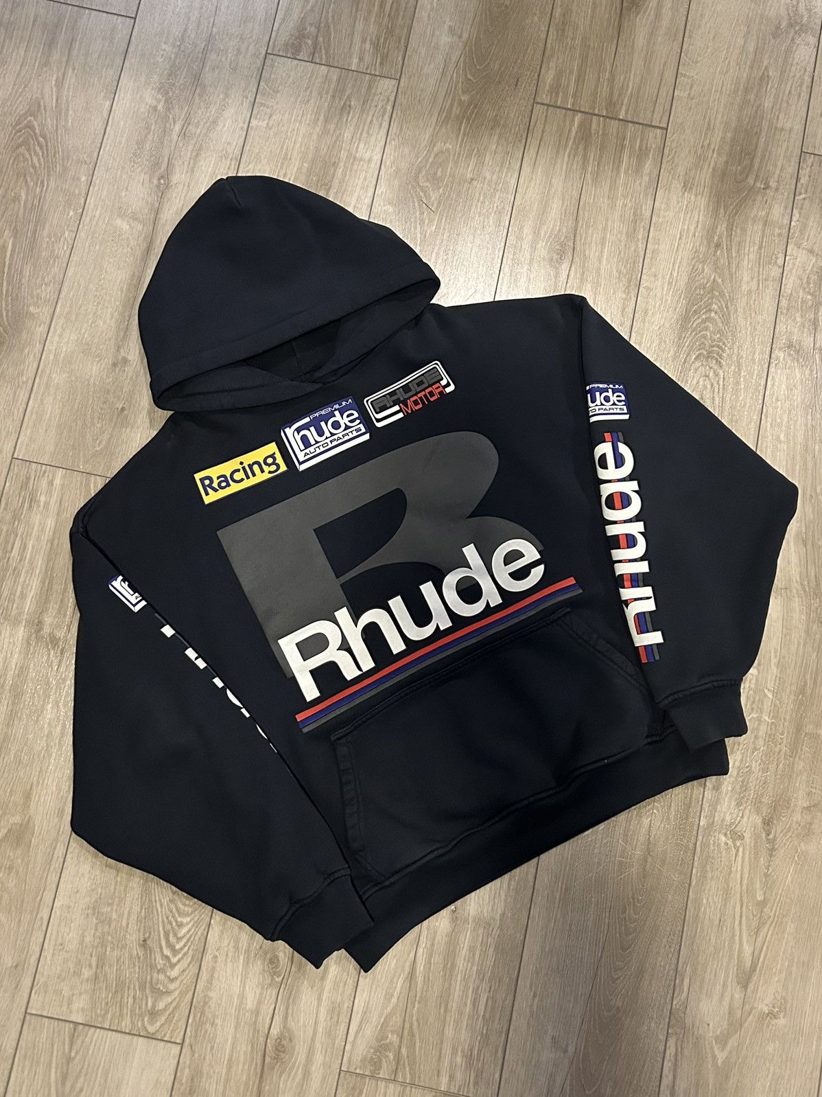 Rhude Rhude Petrol Patch Hoodie Size US L / EU 52-54 / 3 - 1 Thumbnail