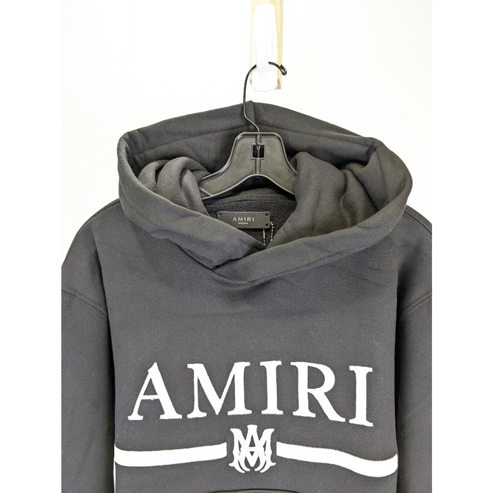Amiri o1rshd1 MA Bar Embroidery Hoodie in Black XXL Size US XXL / EU 58 / 5 - 3 Thumbnail