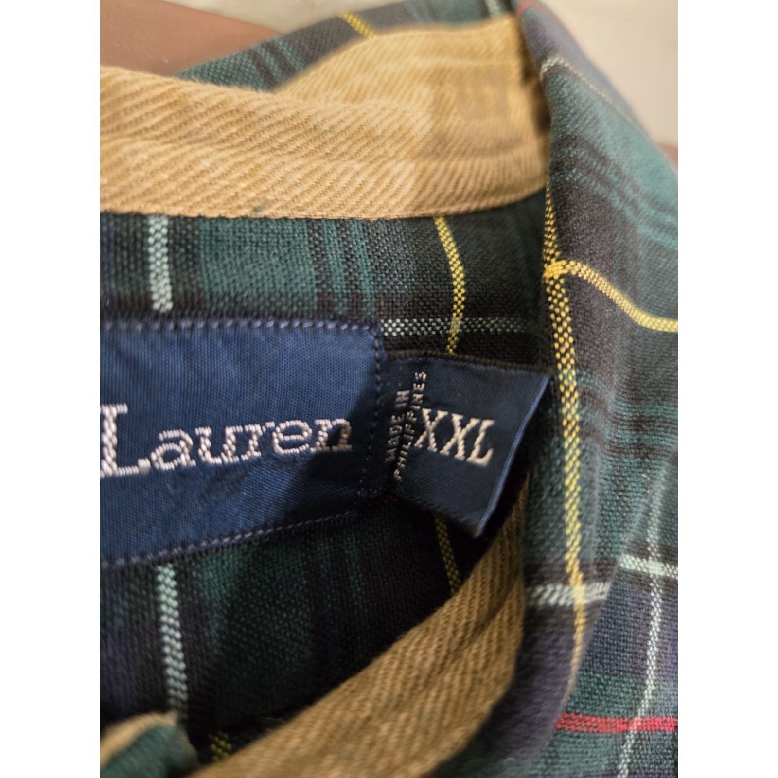 Polo Ralph Lauren Ralph Lauren Shirt 2XL Green Plaid Cotton Long Sleeve Button-Down Polo Pony Mens Size US XXL / EU 58 / 5 - 6 Thumbnail