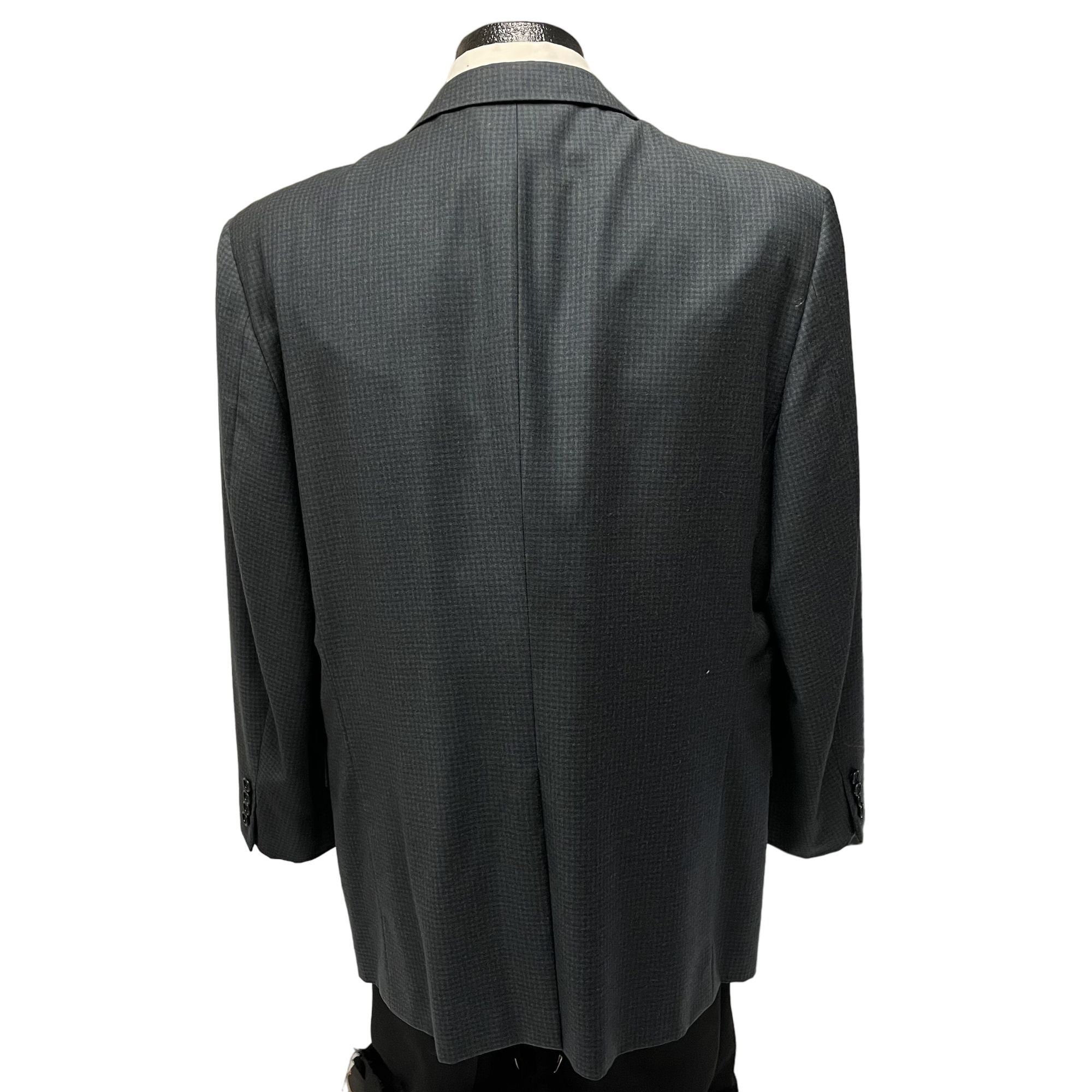 Hickey Freeman Vtg Hickey Freeman BOARDROOM Green Blue Check Sport Coat Size 48R - 11 Thumbnail