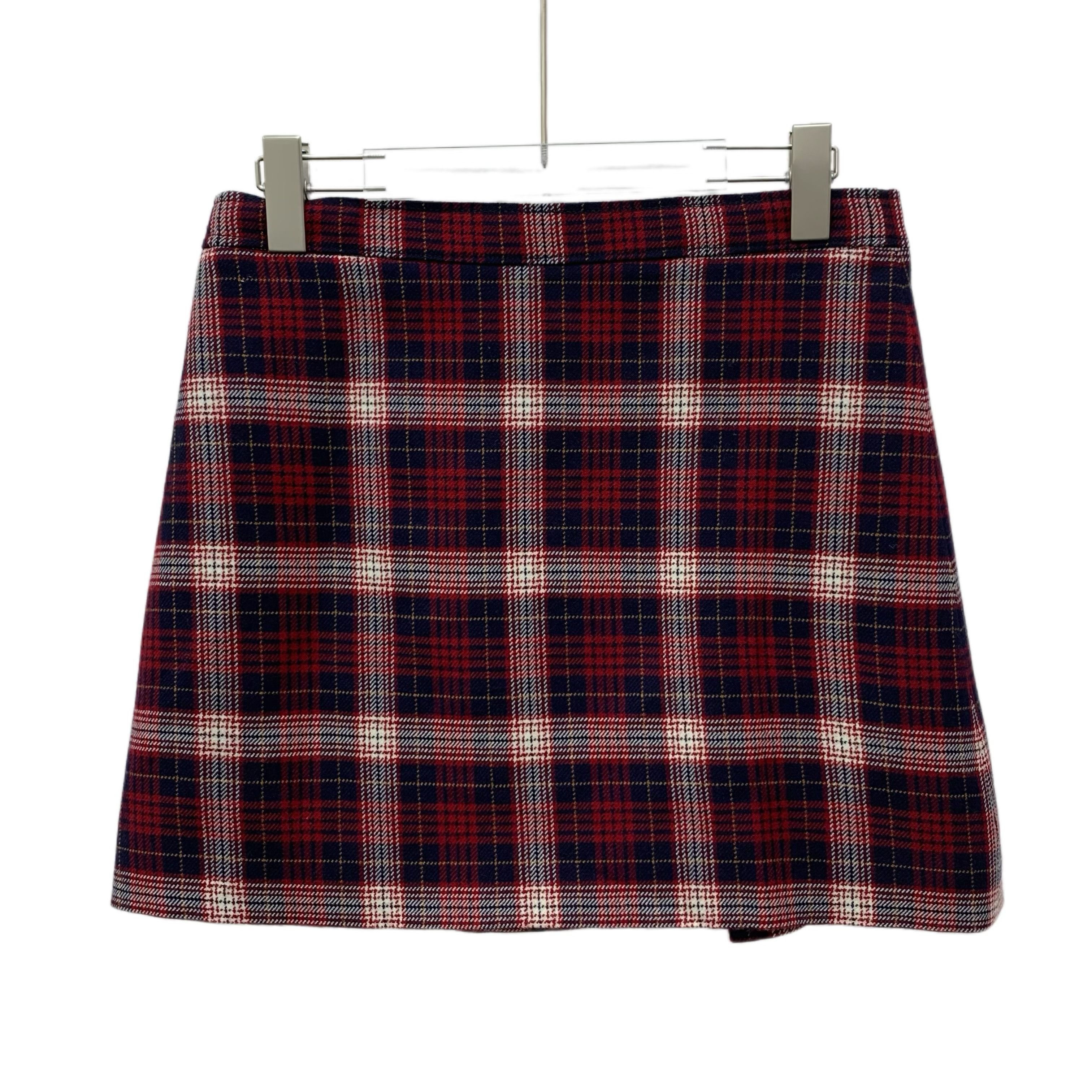 Dior Christian Dior Burgundy Wool Check Skirt (Size 36 / XS) Size 25" / US 0 / IT 36 - 8 Thumbnail