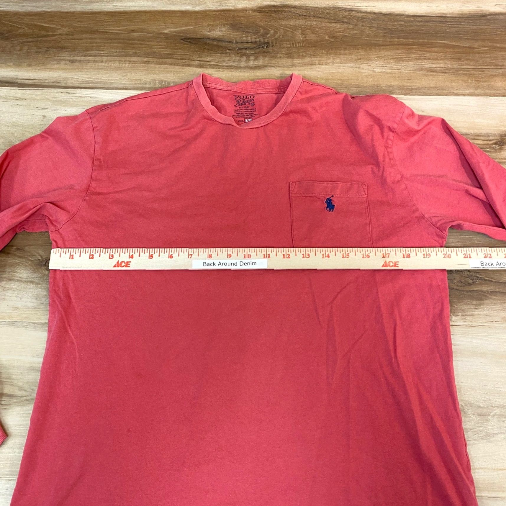 Polo Ralph Lauren Polo Ralph Lauren T Shirt Mens Small Salmon Pink Long Sleeve Pocket Tee Size US S / EU 44-46 / 1 - 6 Thumbnail