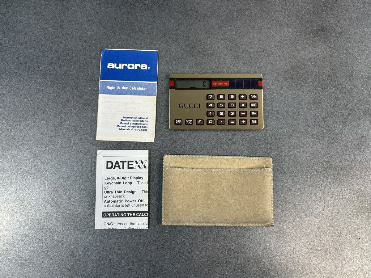 Gucci Vintage Gucci Calculator 1980s Gucci Home Gift 70s Novelty Size ONE SIZE - 13 Thumbnail
