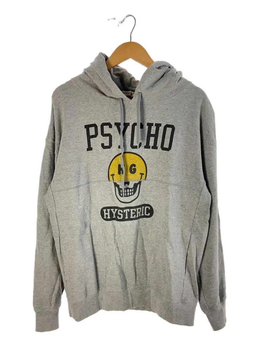image of Hysteric Glamour "psycho" Hoodie in Grey, Men's (Size Medium)