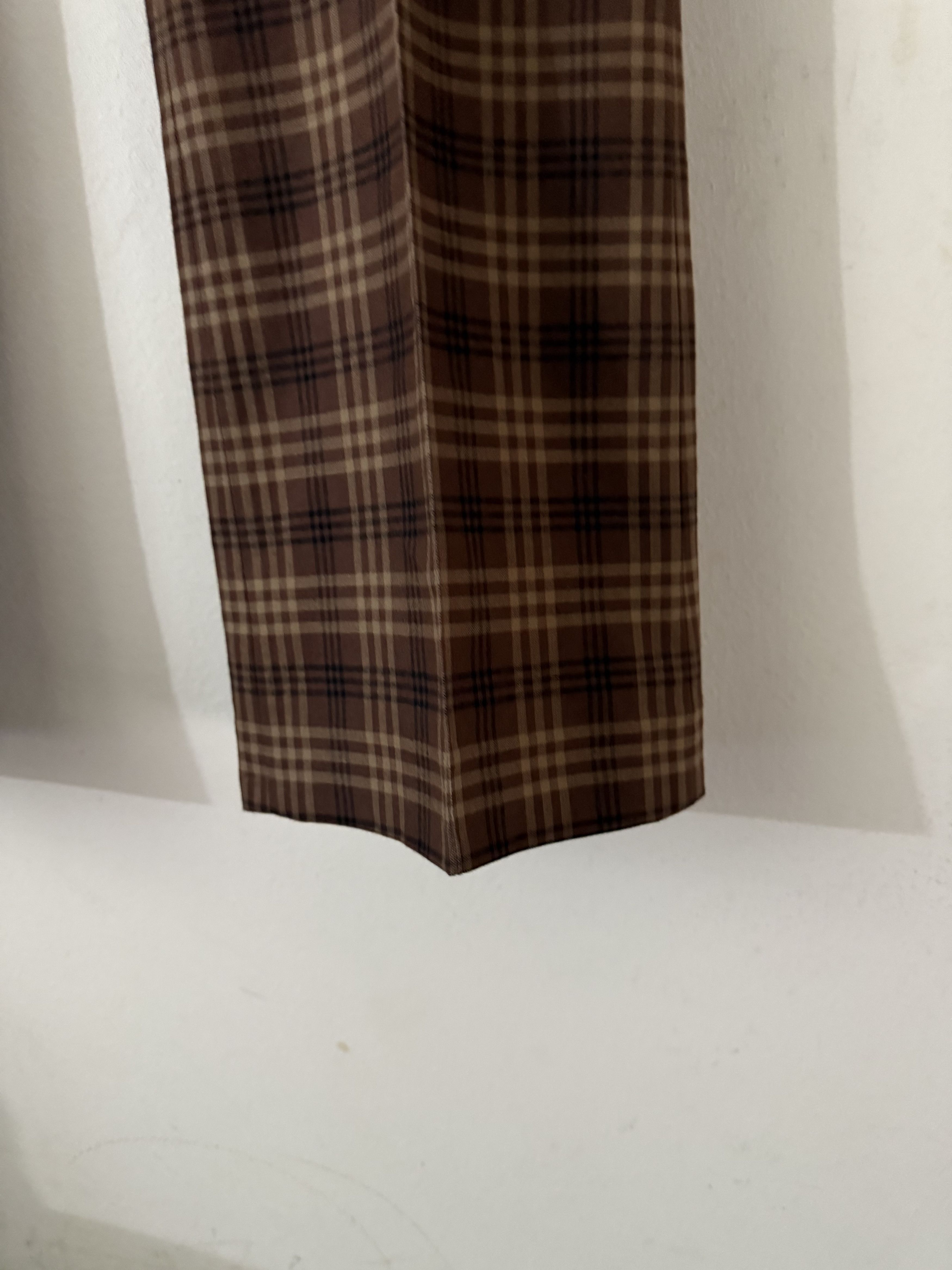 Ernest W. Baker Red Tartan Flare Trousers Size US 34 / EU 50 - 4 Thumbnail