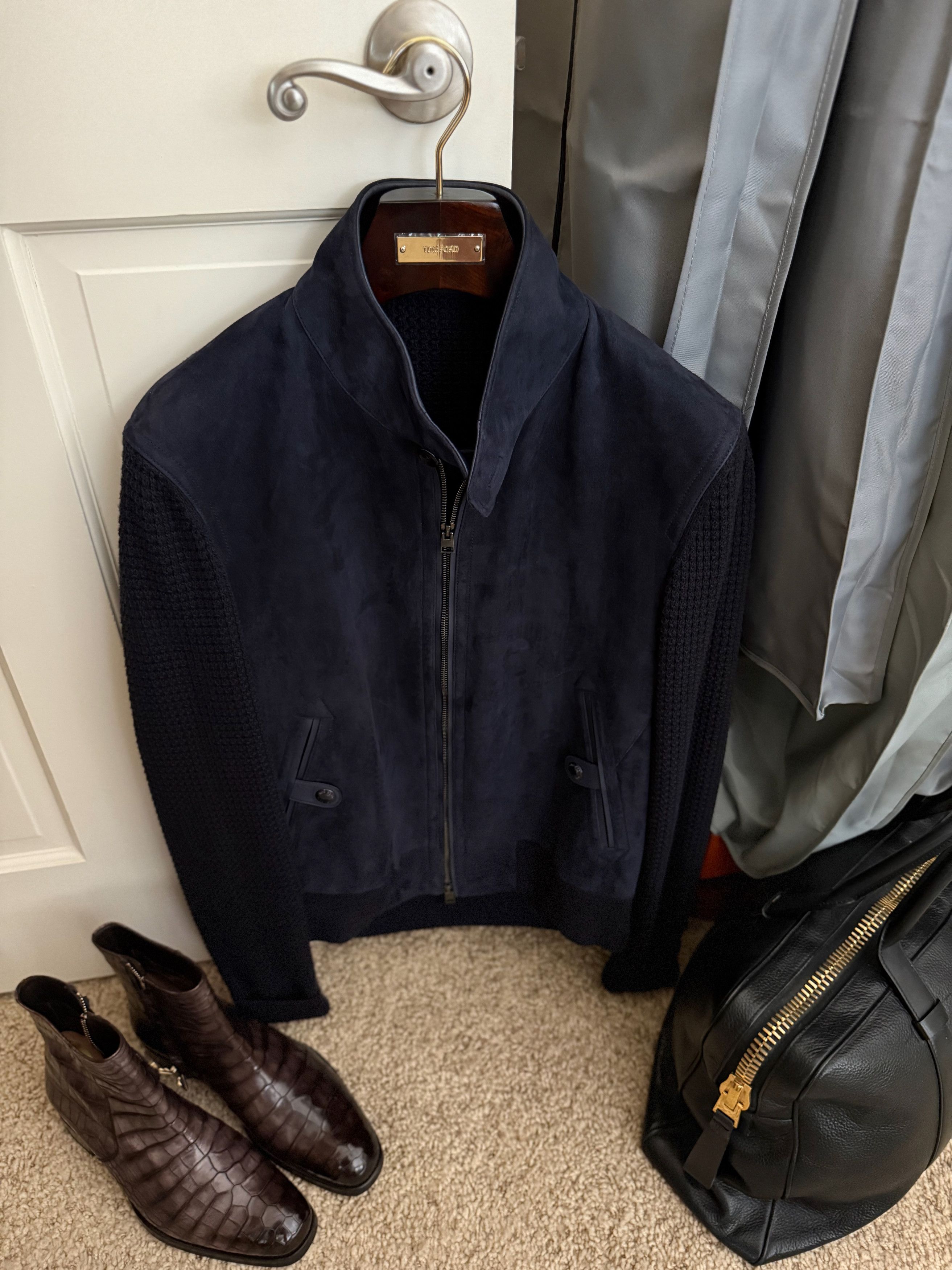 Tom Ford Ultimate TOM FORD $6,300 w/tax Suede Complex Waffle Knit Size US M / EU 48-50 / 2 - 2 Thumbnail
