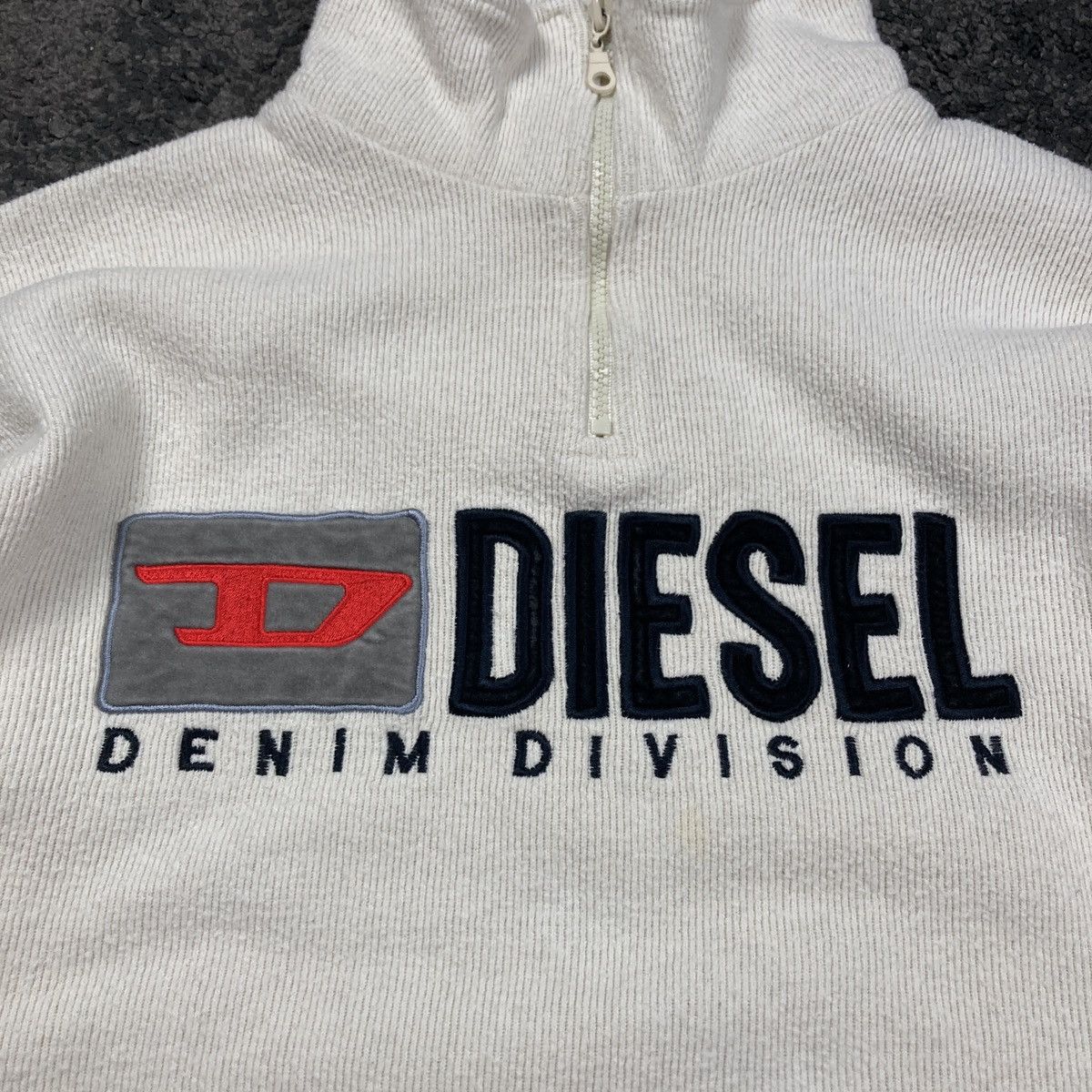 Diesel × Vintage Diesel big logo 3/4 zip vintage sweater Size US L / EU 52-54 / 3 - 2 Thumbnail