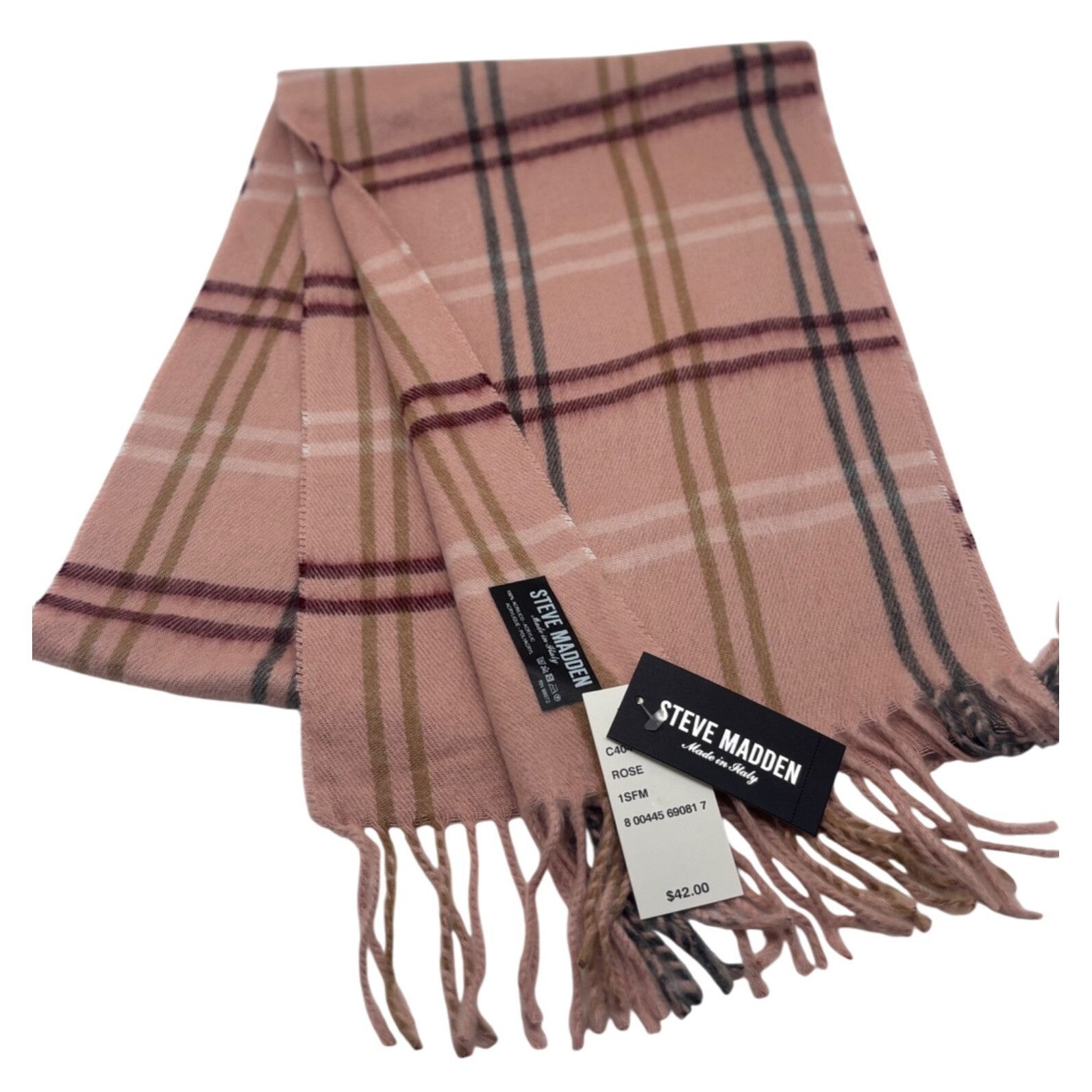 Steve Madden Set of 3 Steve Madden Plaid Muffler Scarves Made in Italy Size ONE SIZE - 7 Thumbnail