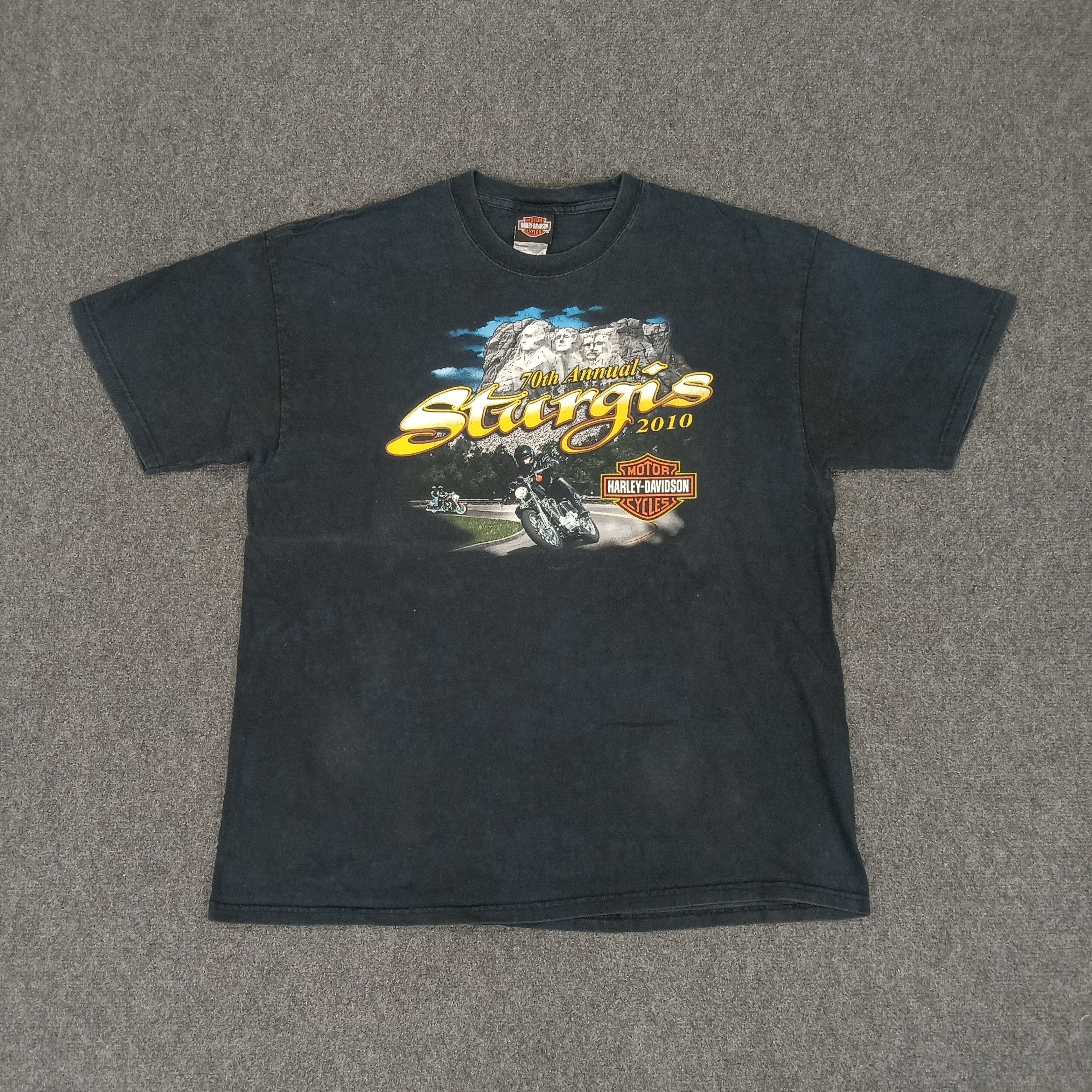 Harley Davidson × Vintage Harley Davidson 70th Annual Sturgis 2010 Tshirt Size US XL / EU 56 / 4 - 1 Thumbnail