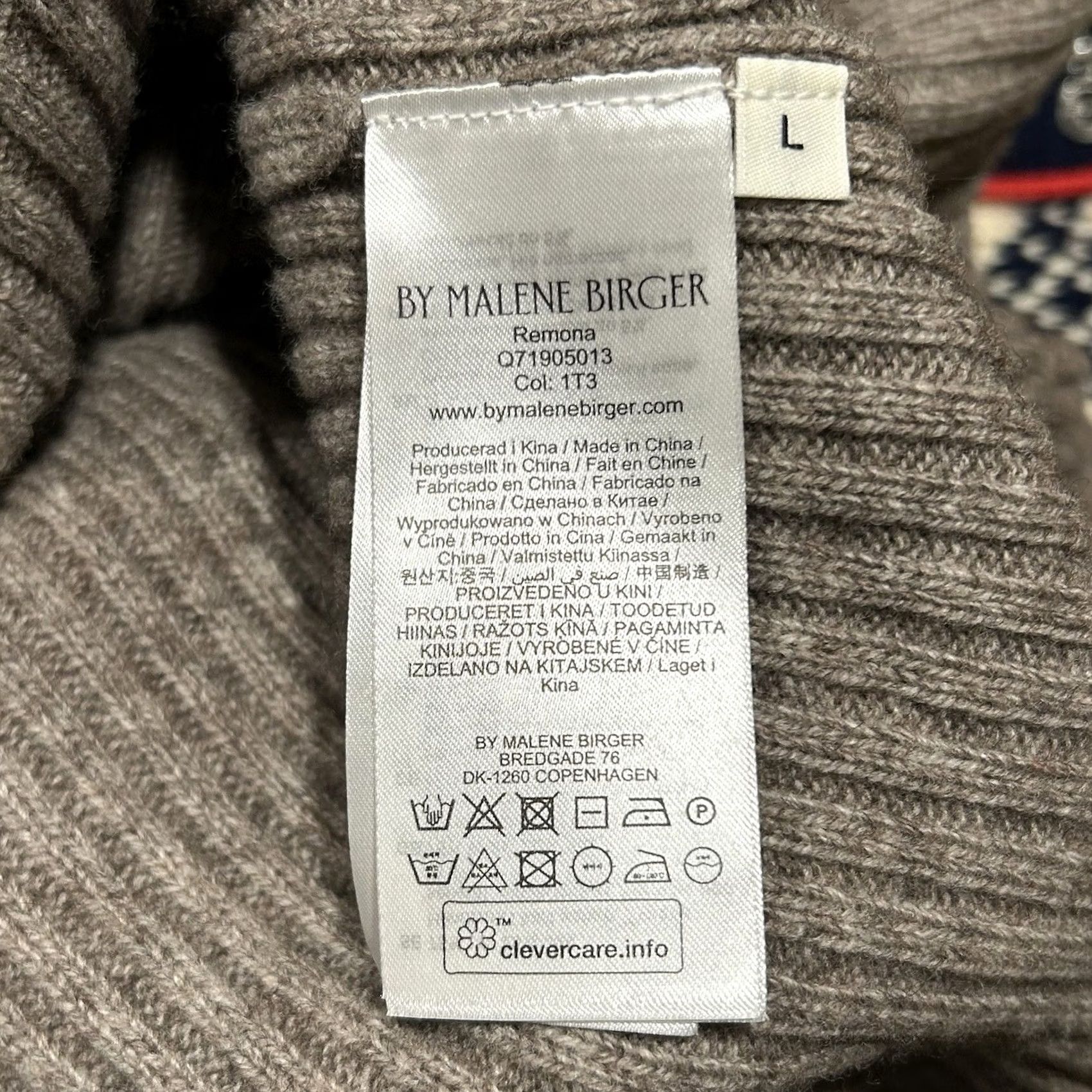 By Malene Birger VINTAGE Malene Birger Remona Ribbed Top 3/4 Sleeve Women’s Large Mushroom Wool Yak Knit Logo Blouse Pullover Regular Hand Wash Only Women Size L / US 10 / IT 46 - 4 Thumbnail