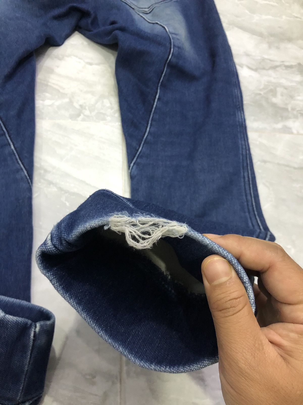 Zara Zara Man Drop Crotch Tapered Denim Joggers Size US 32 / EU 48 - 10 Thumbnail
