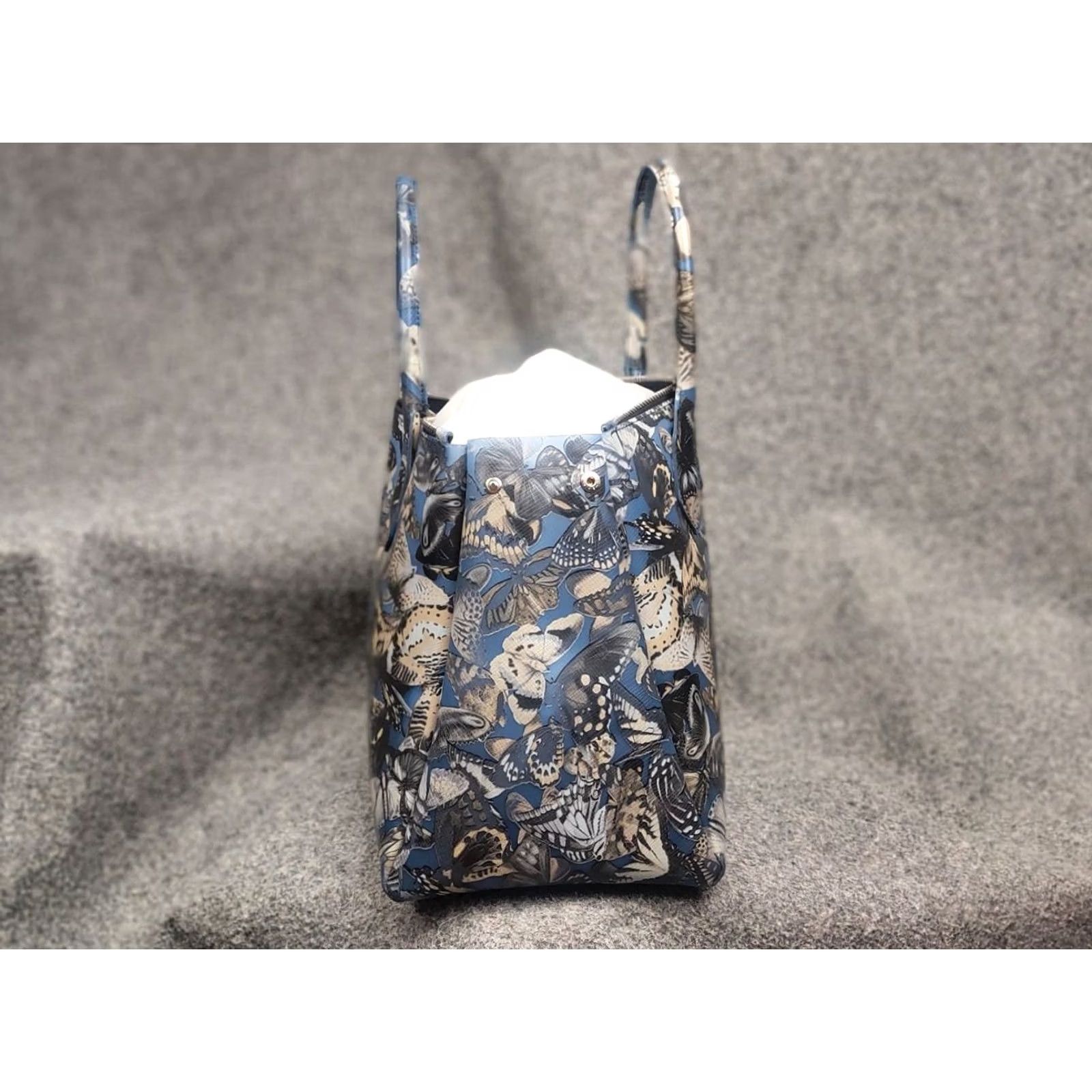 Gianni Chiarini Gianni Chiarini Italy Designer Handbag Shoulder Bag Blue Logo Butterfly - Medium - PVC Lining - PVC Exterior - Blue Hardware - Rayon - Women's Bag Size ONE SIZE - 5 Thumbnail