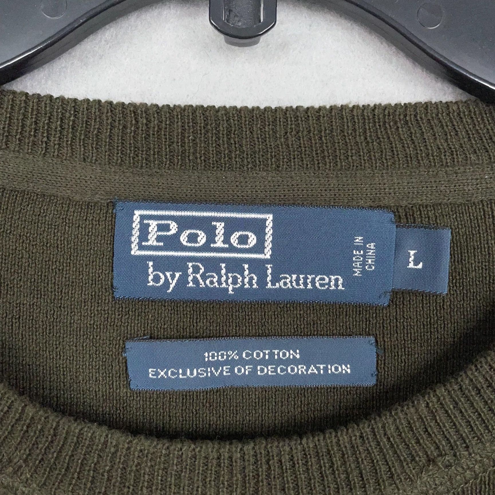 Polo Ralph Lauren Polo Ralph Lauren Sweater Mens Large Green Cotton Crewneck Red Pony Logo Pullover Knit Crew Neck Classic Preppy Knitwear Mens Size US L / EU 52-54 / 3 - 4 Thumbnail