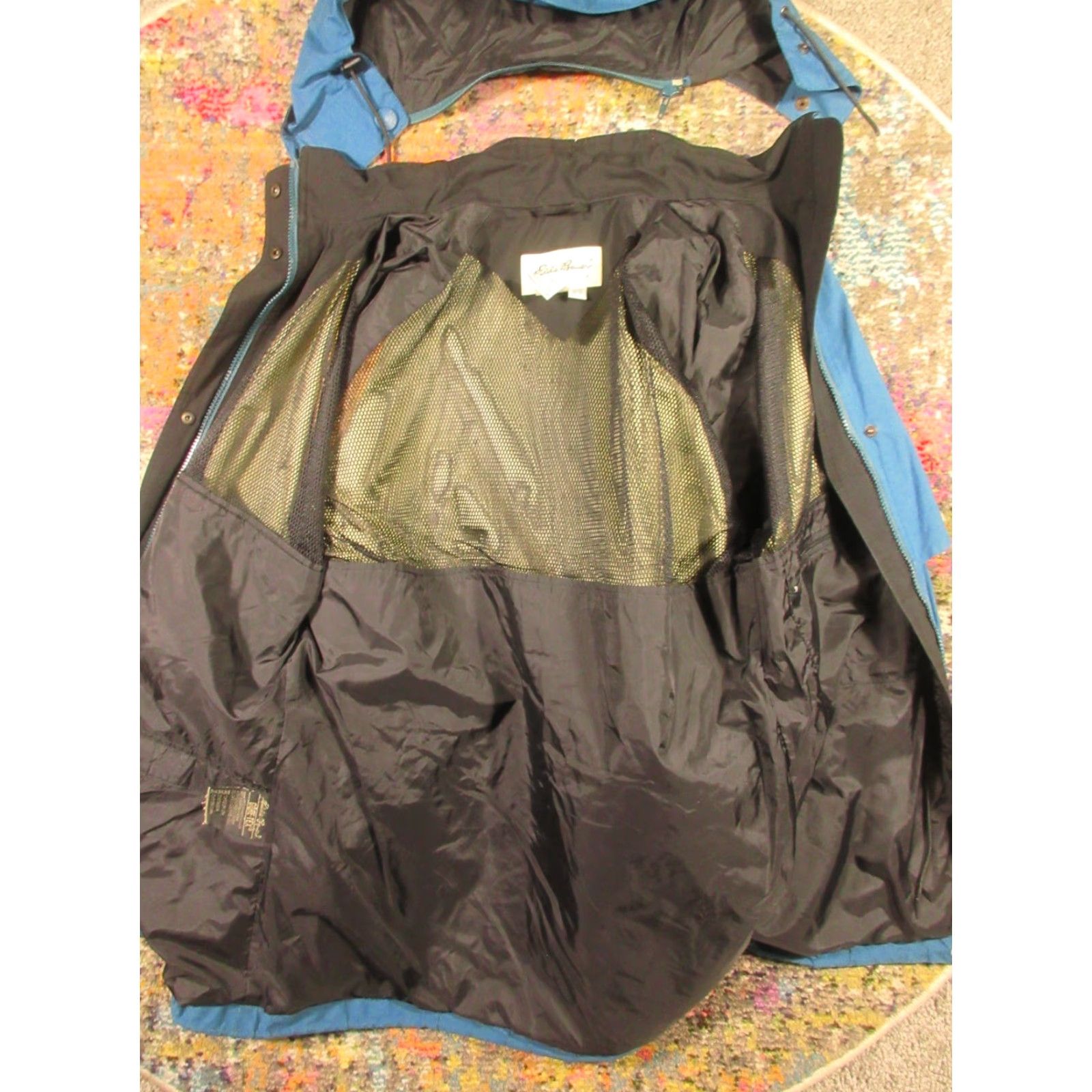 Eddie Bauer VINTAGE Eddie Bauer Gore-Tex Hooded Rain Jacket Parka Womens M Teal Blue Hooded Gore-Tex 90s Outdoor Logo Jacket Size M / US 6-8 / IT 42-44 - 6 Thumbnail