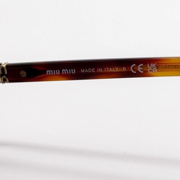 Miu Miu NEW MIU MIU SUNGLASSES MU04ZS 21C40O HAVANA WOMEN MU 04ZS SM Size ONE SIZE - 9 Thumbnail