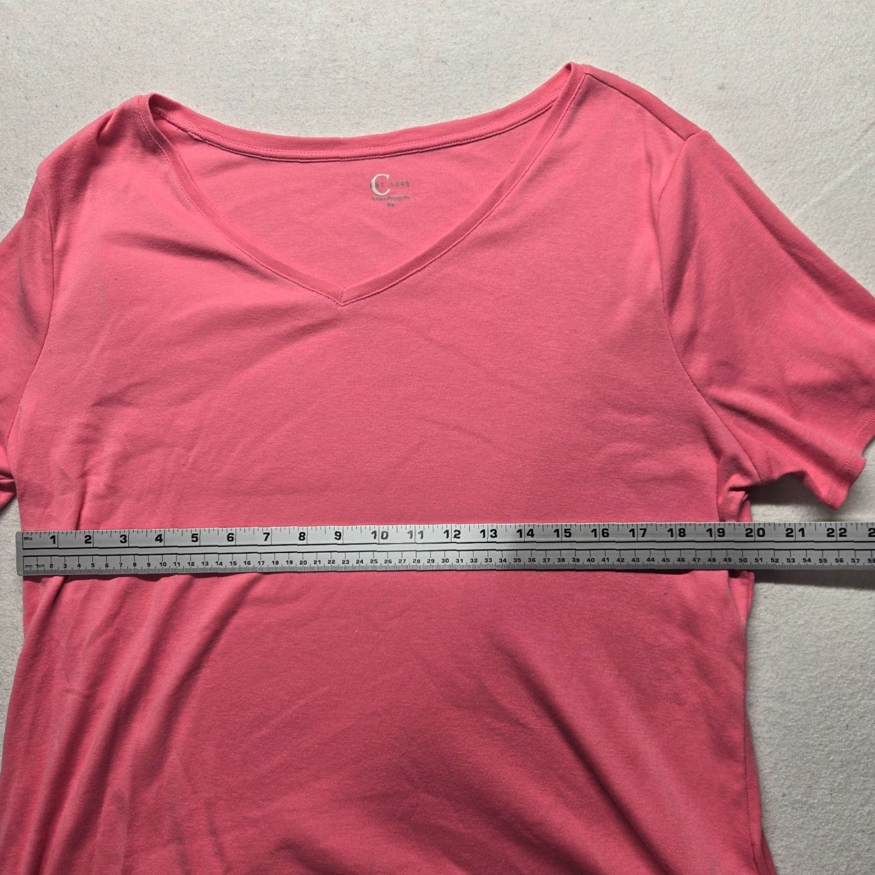 Vintage Cato Top Adult Womens XL Pink V-Neck Short Sleeve Blouse Basic Tee T-Shirt Solid Womens Size XL / US 12-14 / IT 48-50 - 3 Thumbnail