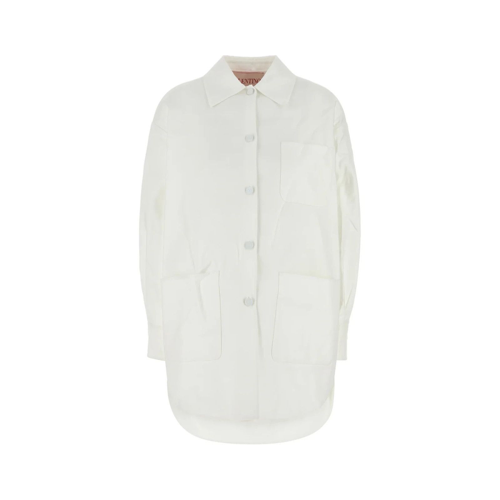 Valentino VALENTINO White Cotton Blend Oversize Jacket New & Authentic Size XS / US 0-2 / IT 36-38 - 1 Thumbnail