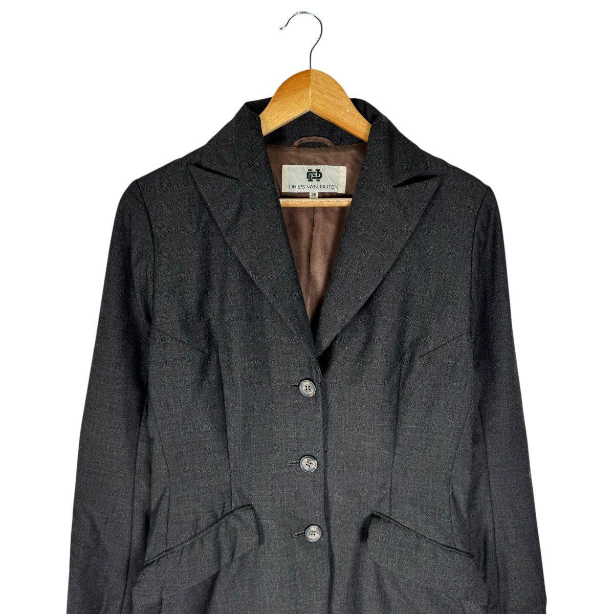 Dries Van Noten × Vintage 🔥DRIES VAN NOTEN WOOL LONG BUTTON JACKET Size M / US 6-8 / IT 42-44 - 2 Thumbnail