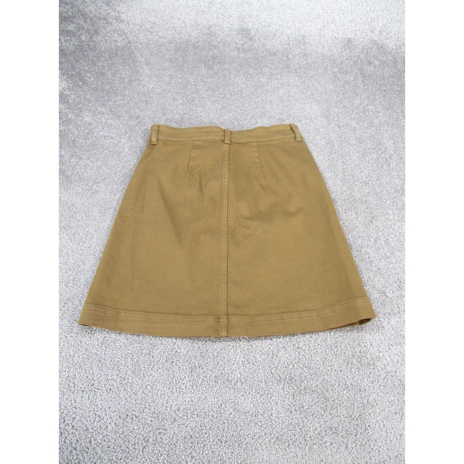 Everlane Everlane Skirt Womens 0 Tan Denim A-Line Short Brown Cotton Spandex Zipper 90s? Size 25" / US 0 / IT 36 - 8 Thumbnail
