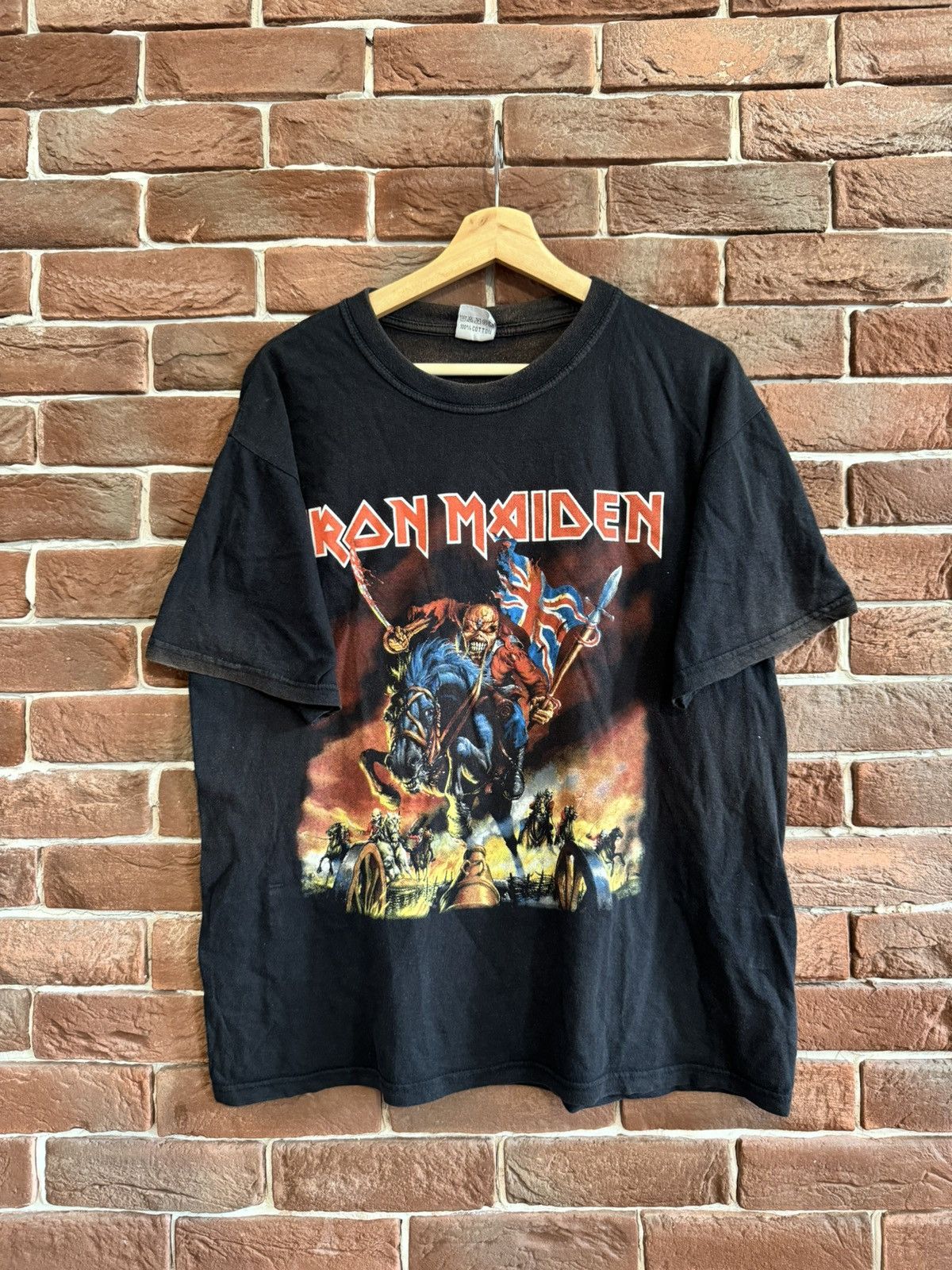 VINTAGE 90s Iron Maiden outlet English heavy metal band promo tour concert tee shirt