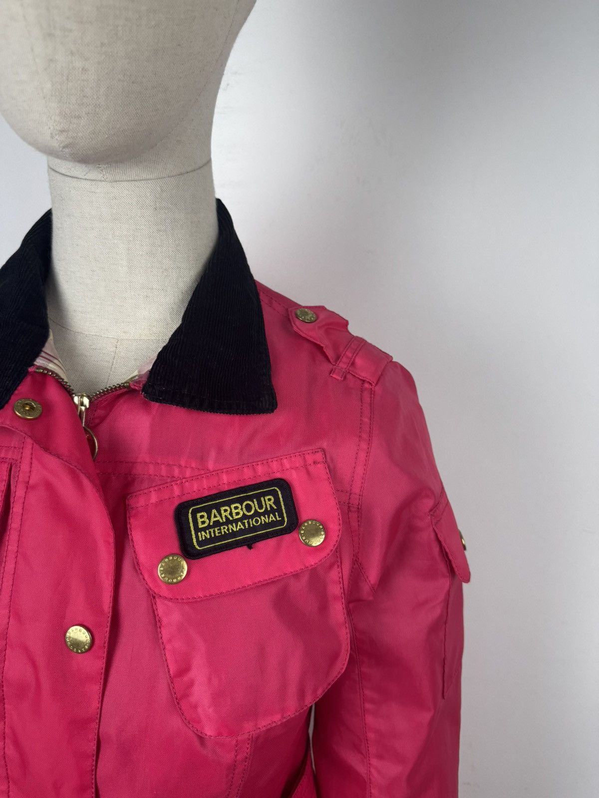 Barbour × Vintage Barbour International Bright Brass Jacket Pink size USA 4 Size S / US 4 / IT 40 - 4 Thumbnail