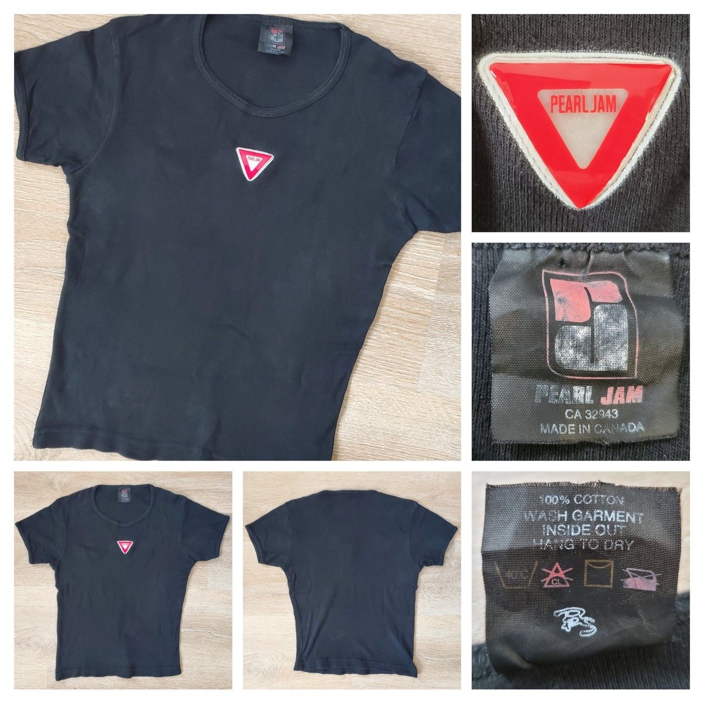 Rare VINTAGE Women's Pearl Jam Yield Knit Top Tee 90s