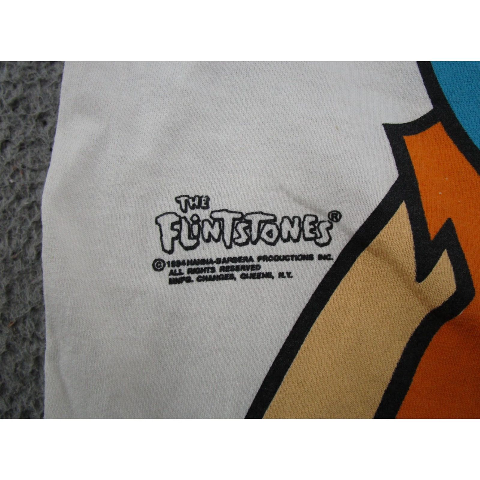 Tultex VTG 90s The Flintstones Fred Flintstone Shirt Double Sided Single Stitch XL Unisex Cotton Graphic Tee White 1990s Mens Womens Boys Girls Size US XL / EU 56 / 4 - 2 Thumbnail