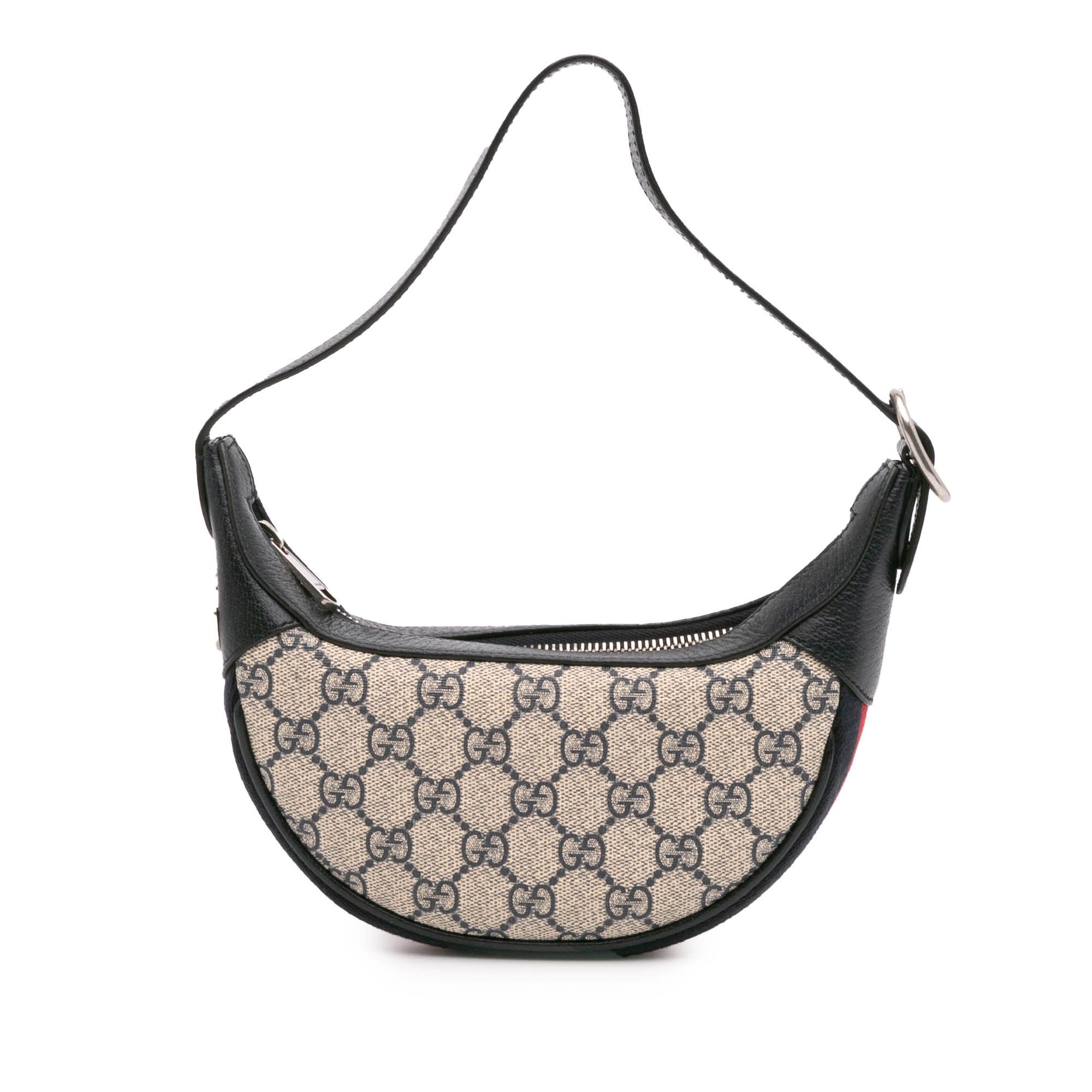 Gucci Mini GG Supreme Web Ophidia Shoulder Bag in Brown, Women's