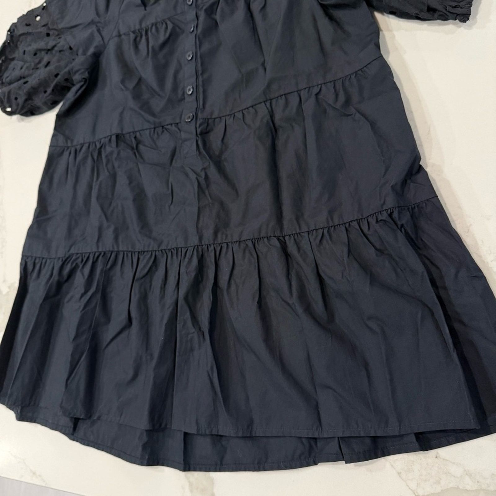 Anthropologie Maeve Anthropologie Tiered Eyelet Tunic Top Womens Small Size S / US 4 / IT 40 - 4 Thumbnail