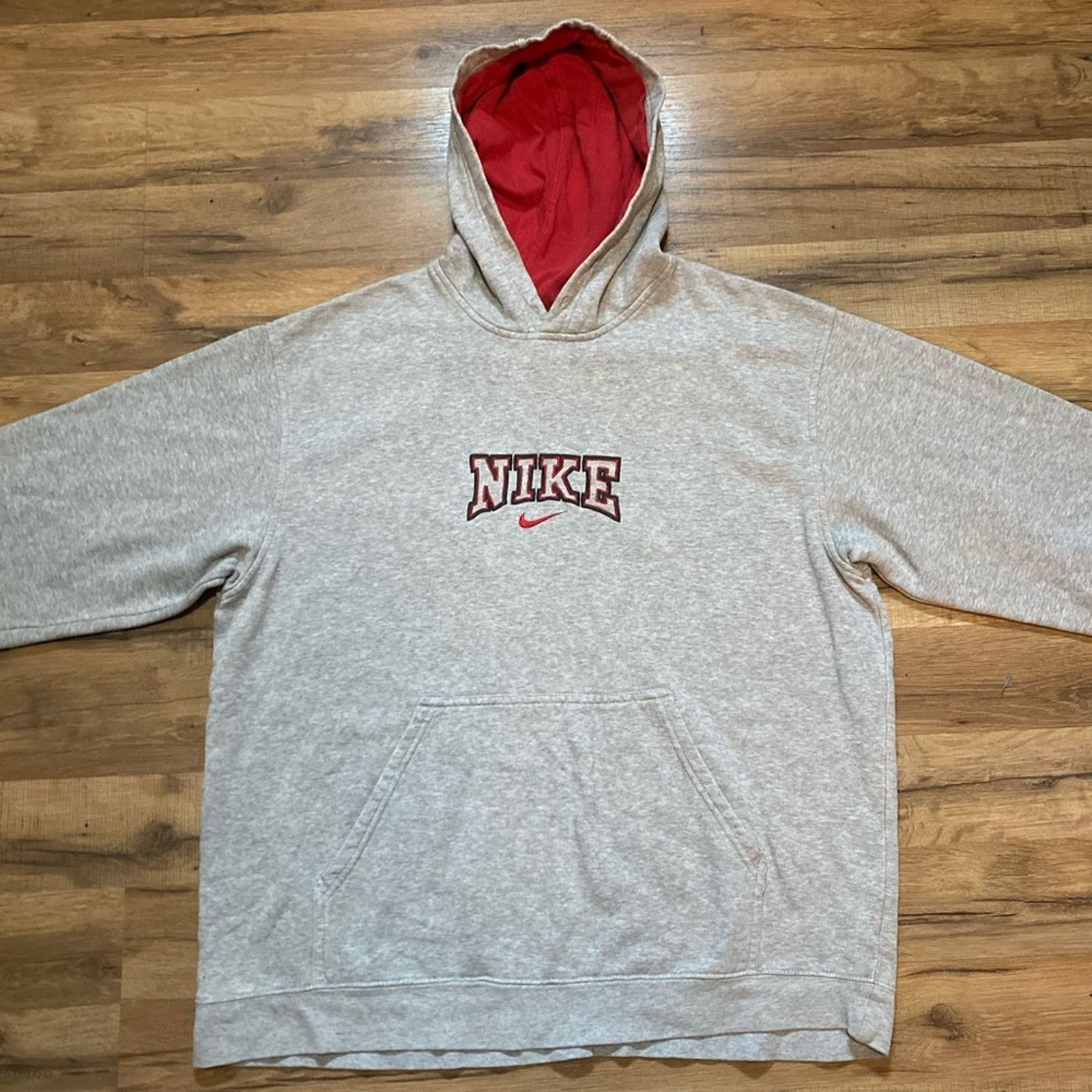 Nike Y2K Nike Spell Out Center Swoosh Hoodie Size US L / EU 52-54 / 3 - 2 Thumbnail