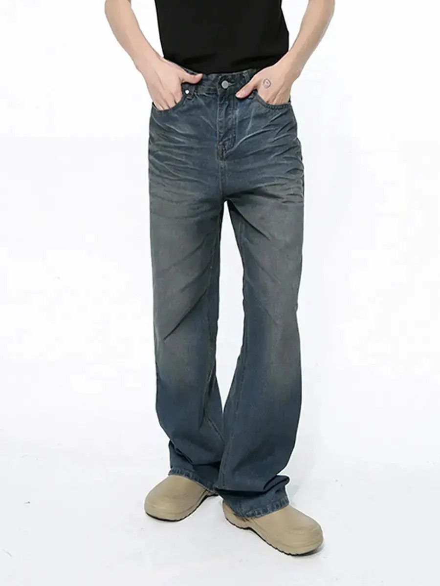 Japanese Brand Retro loose high street straight leg jeans Size US 32 / EU 48 - 3 Thumbnail