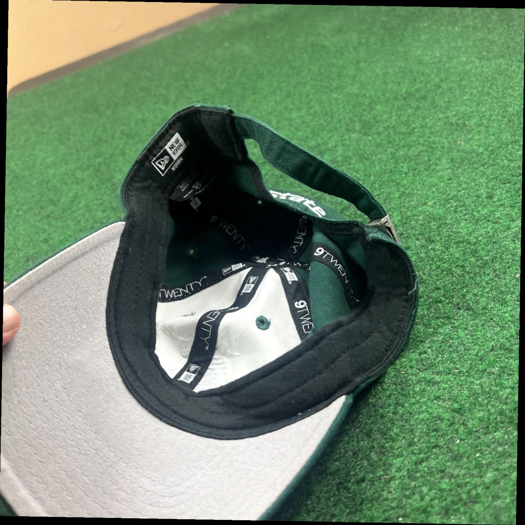 New Era Michigan State Spartans Women's Green White Ball Cap Hat Adjustable Baseball Size ONE SIZE - 7 Thumbnail