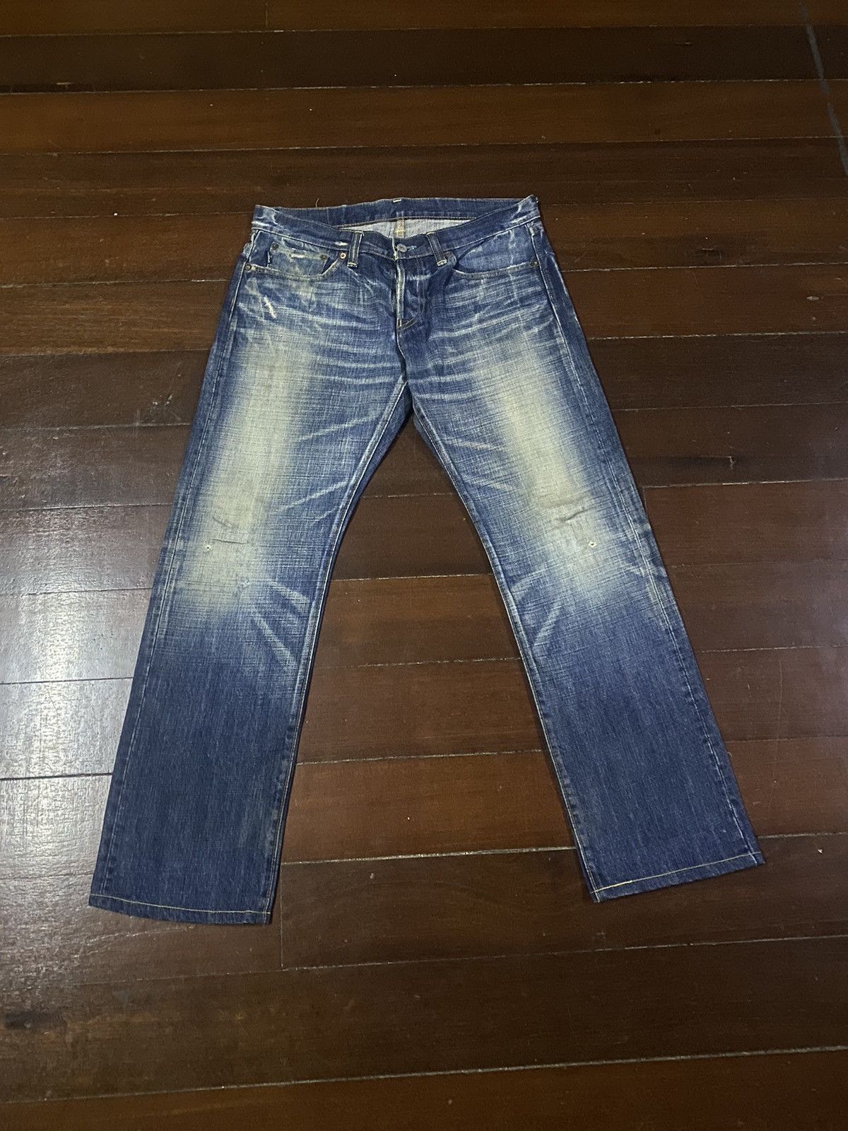Eternal × Japanese Brand × Warehouse Rare Eternal Japan Distressed Denim mud wash clawmark Jeans Size US 35 - 10 Thumbnail